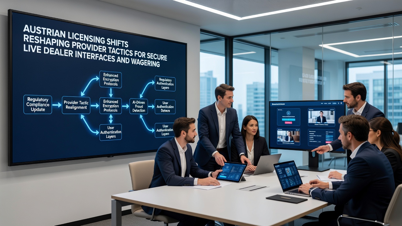 Secure live dealer studio setup with encrypted streaming equipment and wagering interface displays